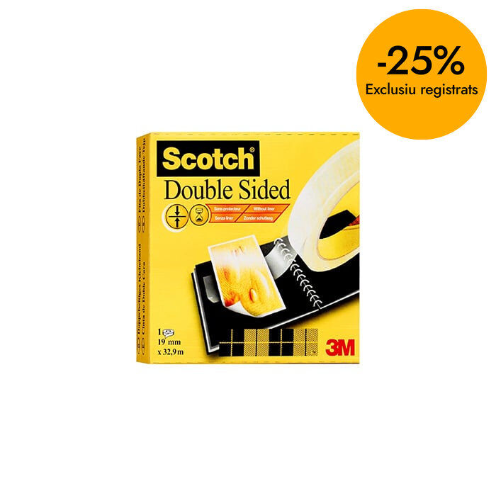 Cinta adhesiva Doble Cara Scotch 19mmx33m