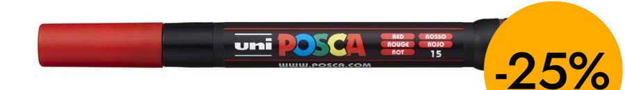 Retolador Posca PCF-350 vermell