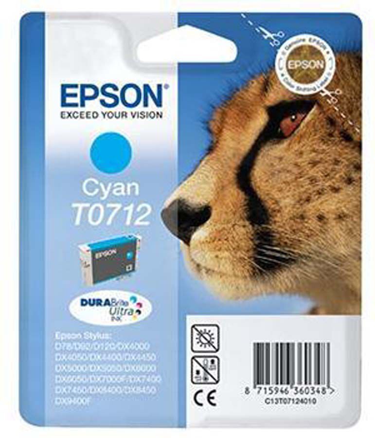 Cartutx original Epson St.D78 cian - C13T07124012