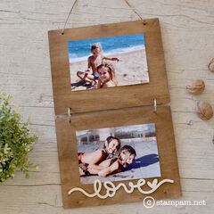 Base/Marco madera anillas para Fotos Stampam