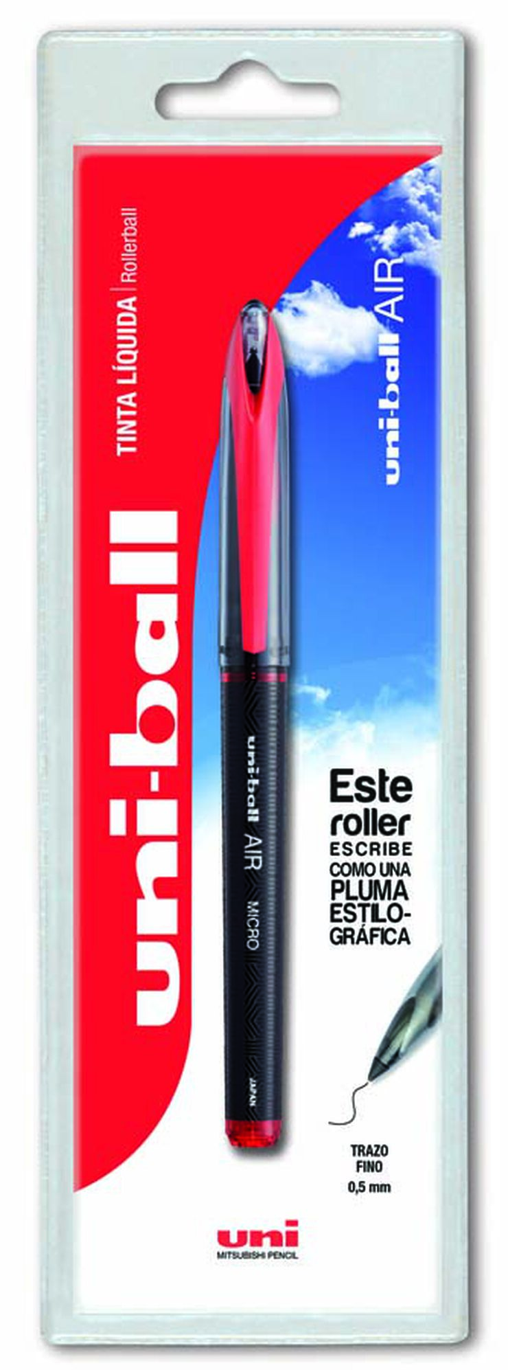 Roller Uniball Air Micro UBA-188M vermell