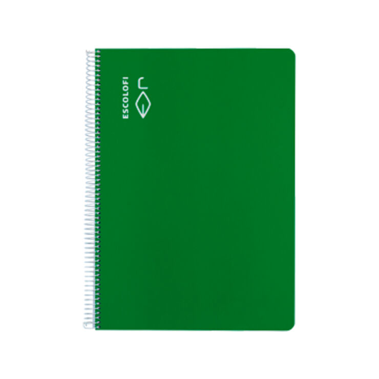 Libreta A5 espiral ratlla 100 hojas Escolofi Verde