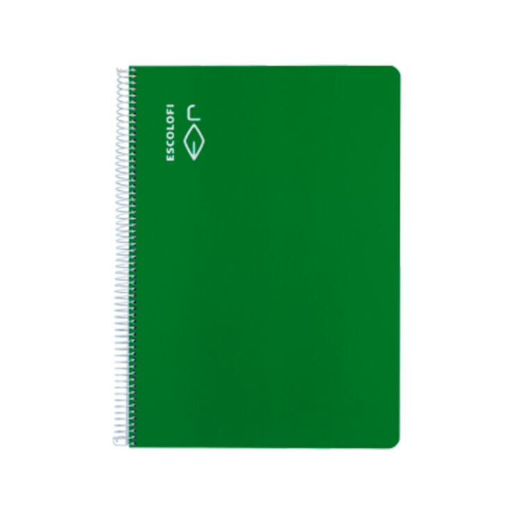 Libreta espiral A5 ralla 100 hojas Verde