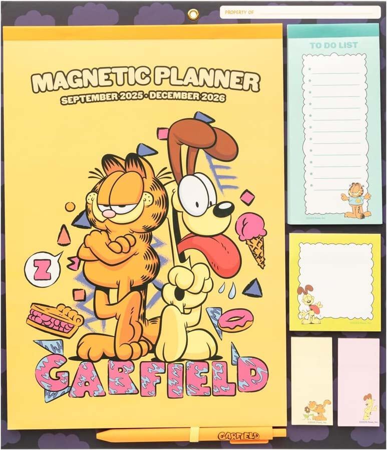 Planificador im&aacute;n mes/vista 16 meses multiling&uuml;e 2025-26 Garfield