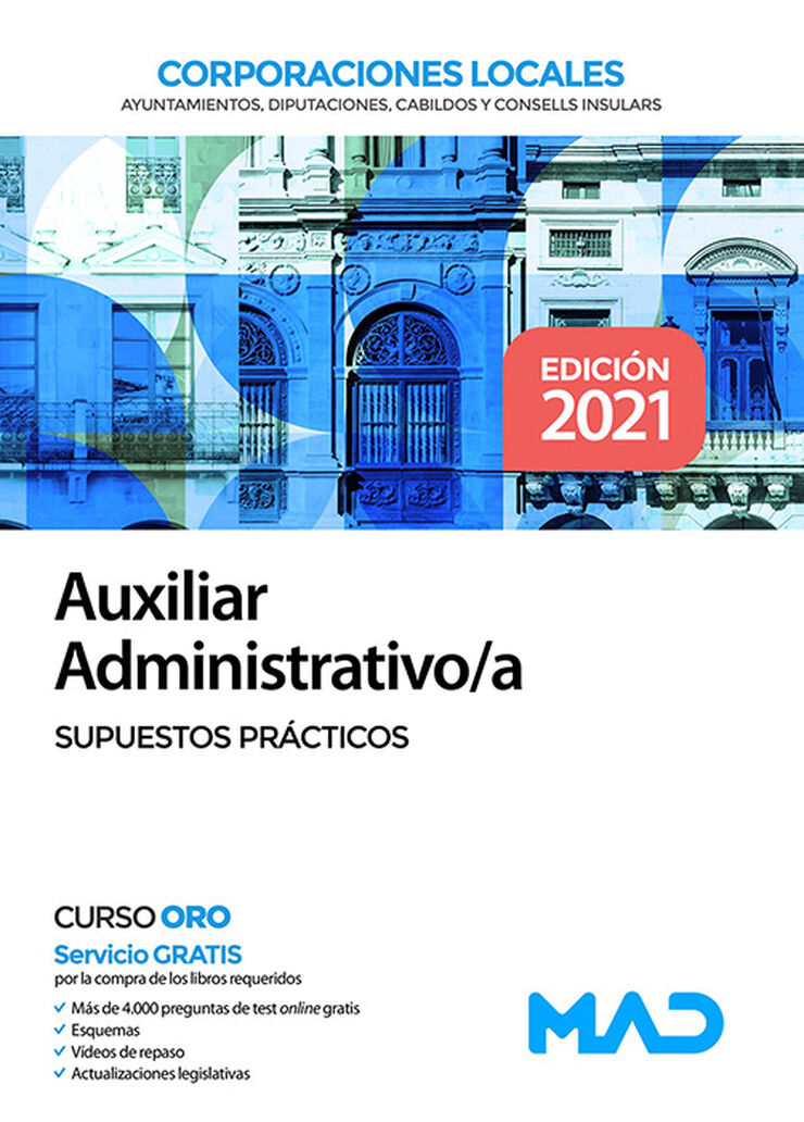 Auxiliar Administrativo/a de Corporaciones Locales supuestos prácticos