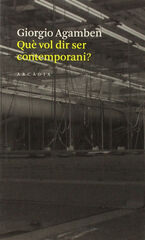 Què vol dir ser contemporani?