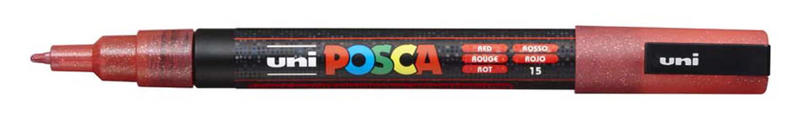Marcador Posca PC-3M 0,9-1,3 mm. Purpurina 8 colores