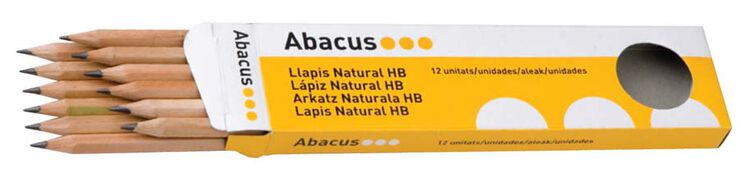 Llapis Abacus Natural HB 12u