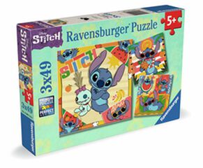 Puzle 3 X 49 peces Disney Stitch