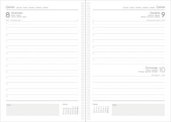 Agenda Dohe Lisboa 14x20 D&iacute;a P&aacute;gina Catal&aacute;n 2027 Rojo