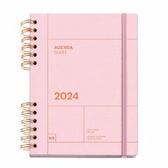 Agenda plus MiquelRius w-o sem/vista mult 2024 Basic rosa