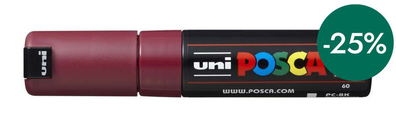 Rotulador Posca PC-8K 8mm vino