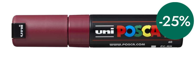 Rotulador Posca PC-8K 8mm vino