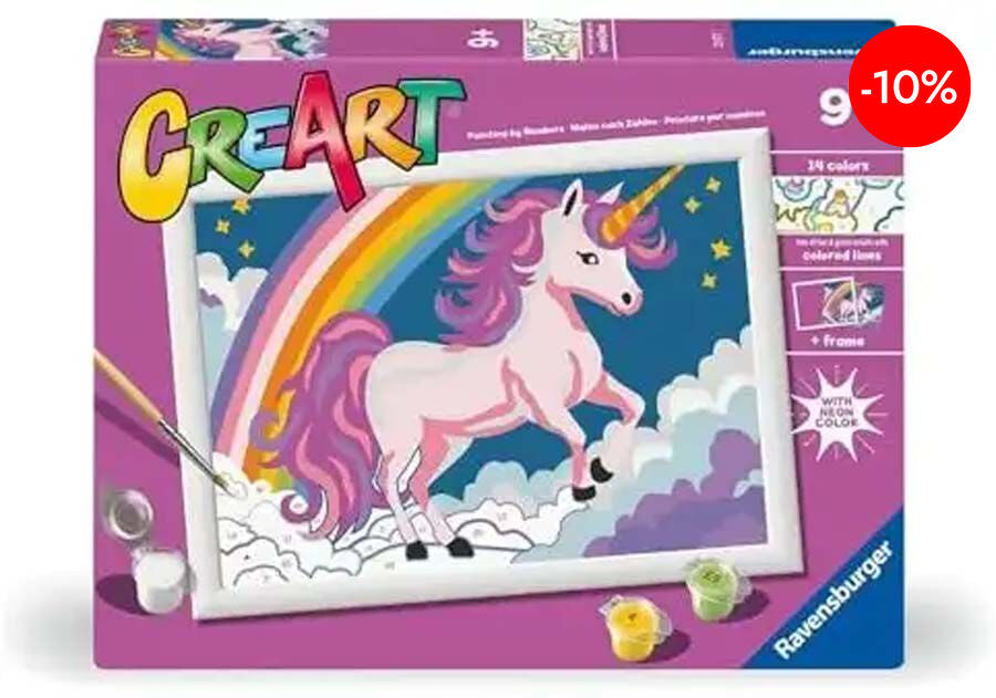 Creart Serie D Unicornio Ne&oacute;n Rosa
