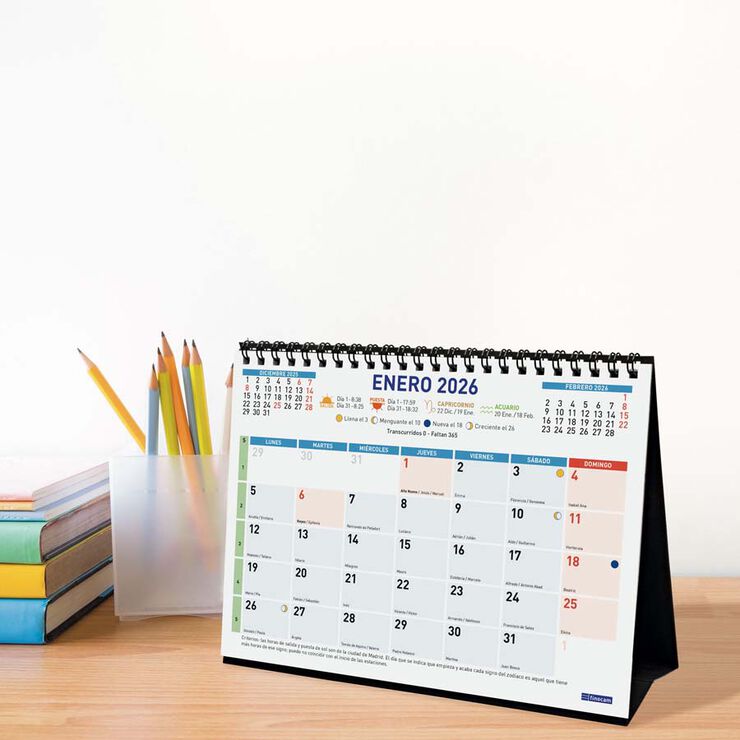 Calendario sobremesa Finocam Color Escribir 21x15 S 2026 castellano
