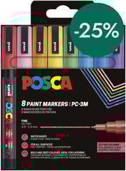 Retoladors Posca PC-3M 0,9-1,3mm Purpurina 8 colors