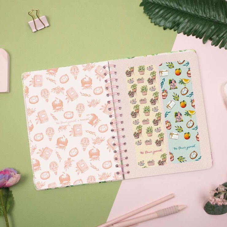 Agenda Finocam The Flower Journal E10 setm/vista horitzontal cas 2026 rosa