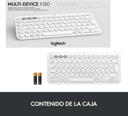 Teclat Logitech K380 Bluetooth MD Blanc