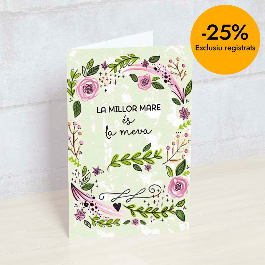 Postal Cat Happymots La Mejor Madre es Mi