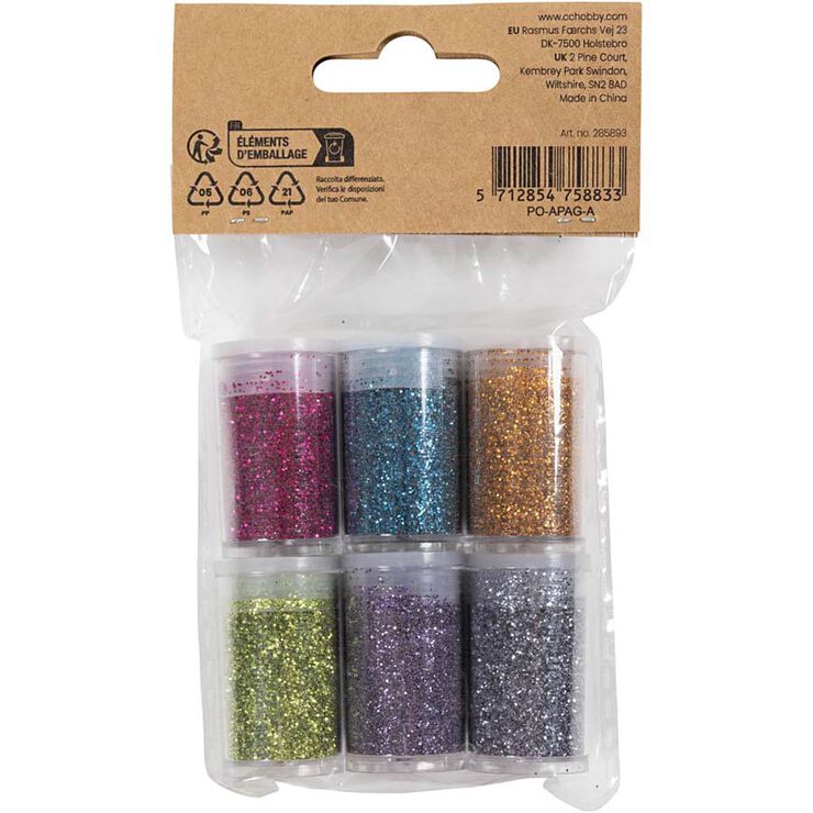 Bio Purpurina Creativ colores vivos 7ml 6u