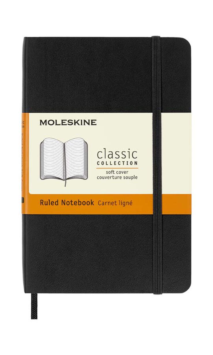 Libreta Moleskine Soft Pocket Negro Raya