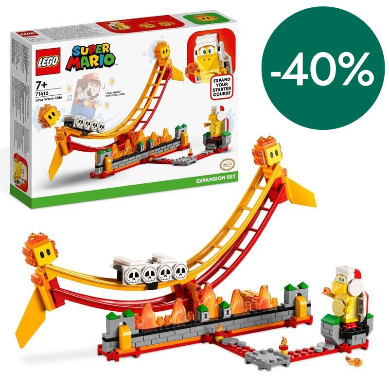 LEGO&reg; Super Mario Set d'Expansi&oacute;: Gran onada de lava, Germ&agrave; Foc i 2 Gotes de Lava 71416