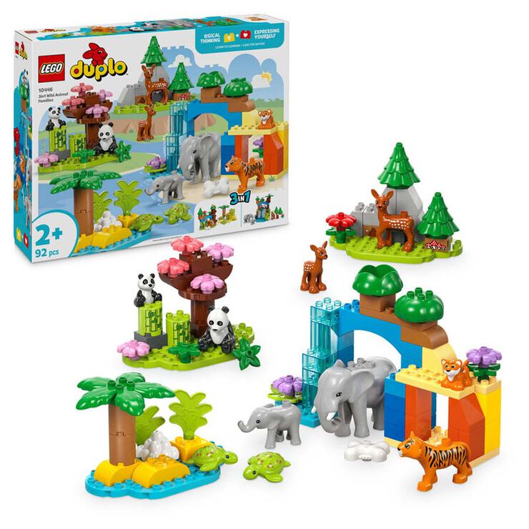 LEGO® DUPLO Town Famílies de la Fauna Salvatge “3 en 1” 10446