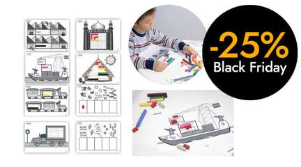 Regletes Contenidor de colors + fitxes Miniland