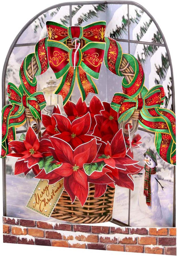 Postal Swing Navidad Flor de Navidad