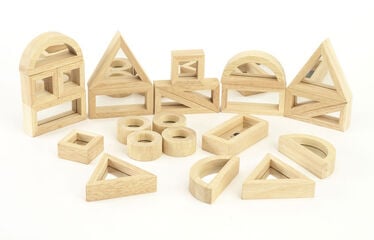 Bloques de madera con espejos Bloques de madera con espejos