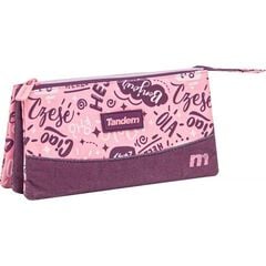 Estuche Tandem Chocolate 3 bolsillos