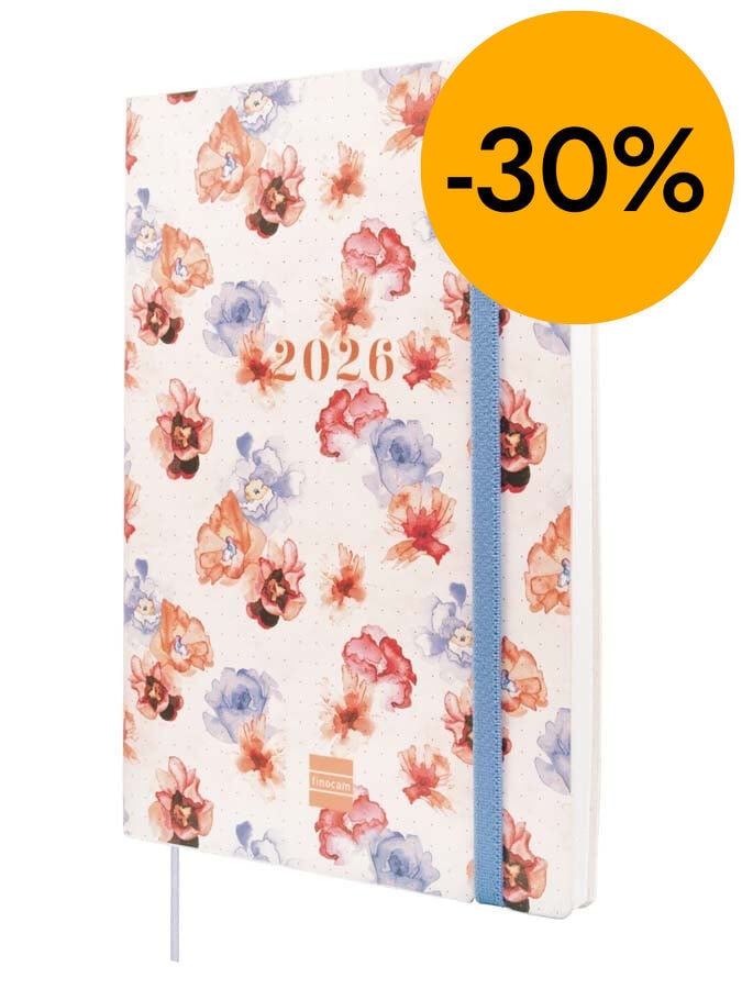 Agenda Finocam 16 meses Dotted Y10 sem/vista mult 2025-26 bloom