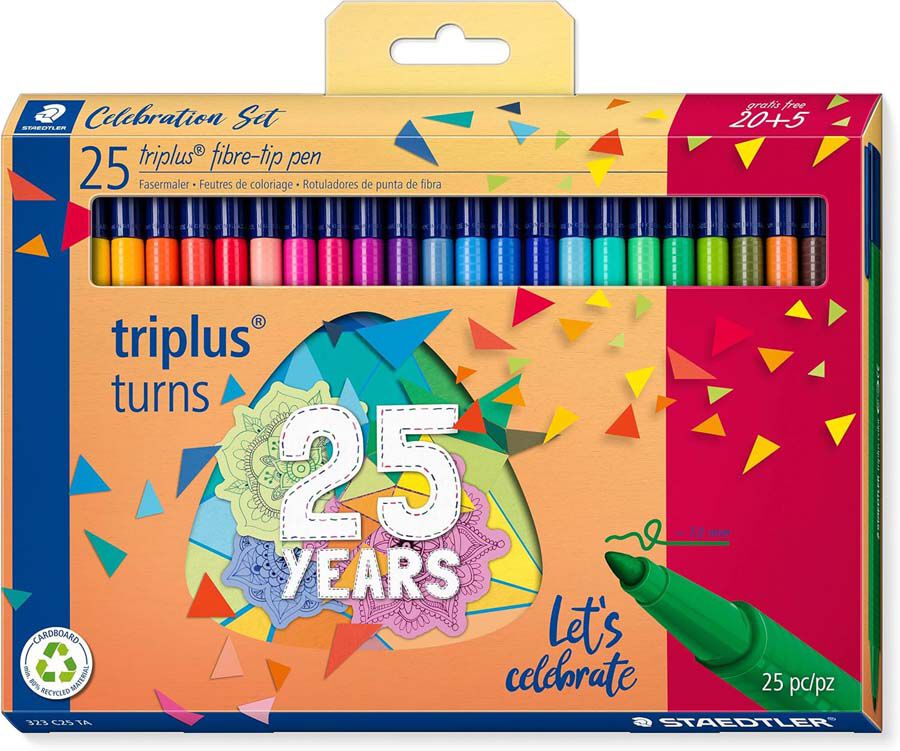 Rotuladores Staedtler Triplus 25 Aniversario 20+5 colores
