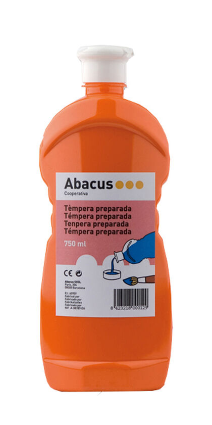 Témpera preparada Abacus 750ml naranja