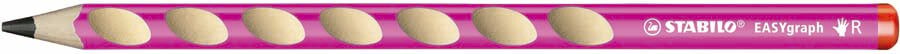 L&aacute;pices grafito Stabilo Easy diestro rosa 12u