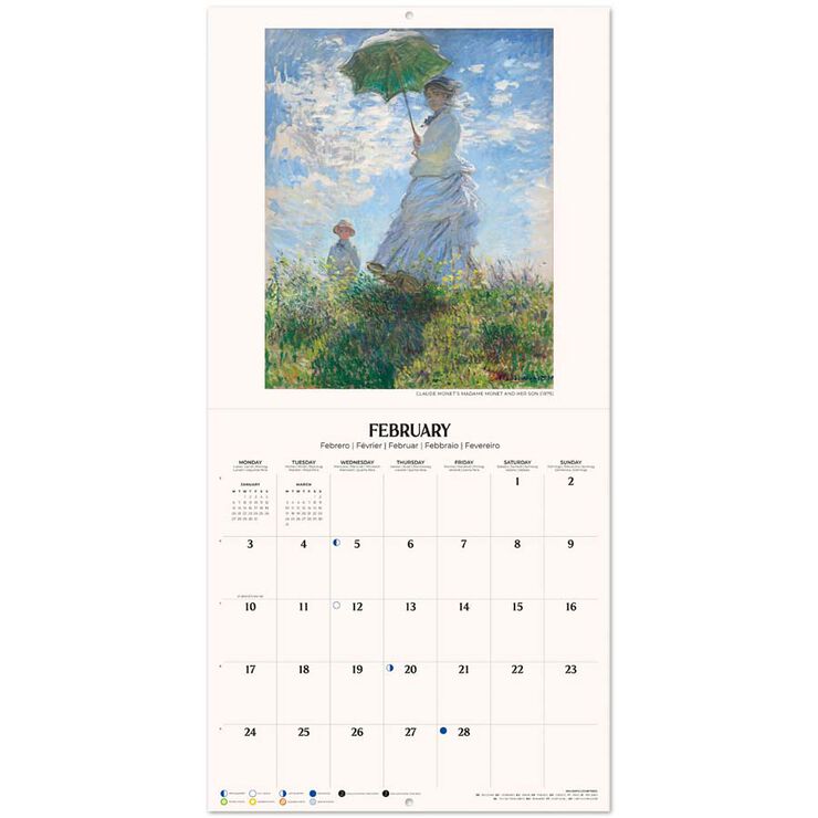 Calendari Paret 2025 30x30cm Obras De Arte