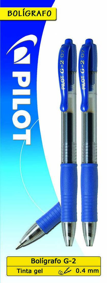 tornillo Intestinos télex Bolígrafo Pilot G-2 Azul 2 unidades - Abacus Online