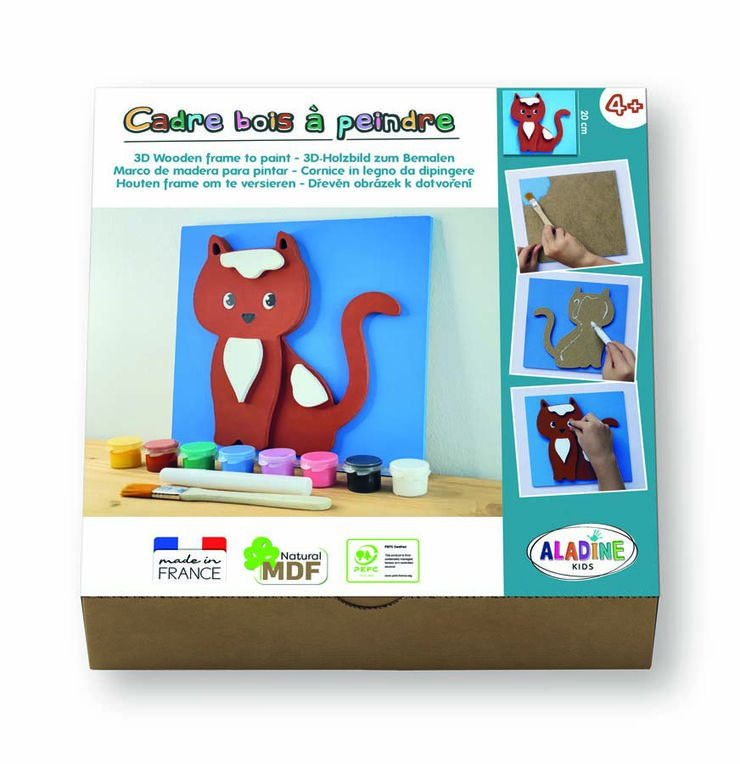 Kit Aladine Pinta Figura Fusta Gat