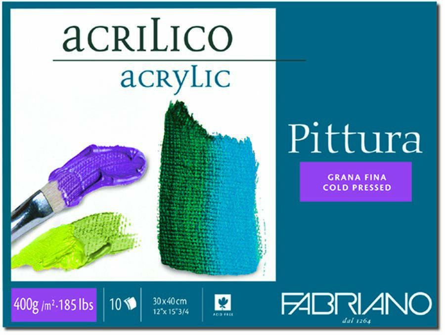 Bloc &Oacute;leo/Acr&iacute;lico Pintura Fabriano 30x40cm 400g