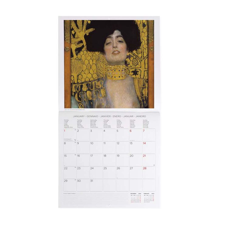 Calendari paret Legami 30X29 2024 Gustav Klimt