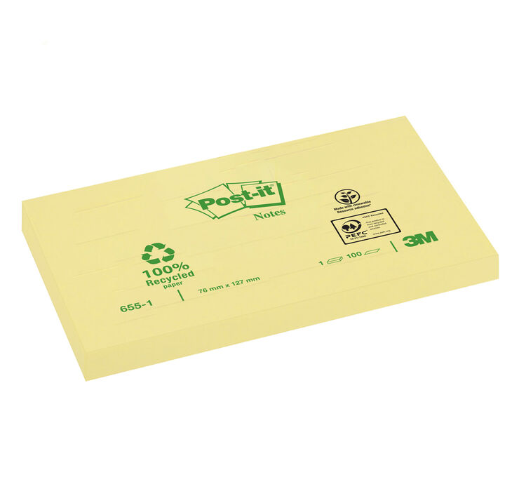 Notas adhesivas Post-It Reciclado 760 x 1270 mm