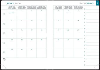 Agenda Exacompta Easyslim A5 mes/vista mult 2025 negre
