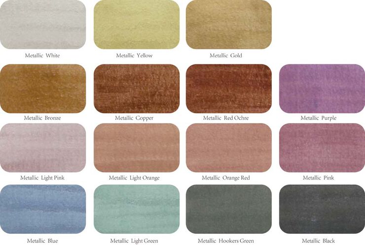Mini Paleta Acuarela Nomad 15 colores metallik
