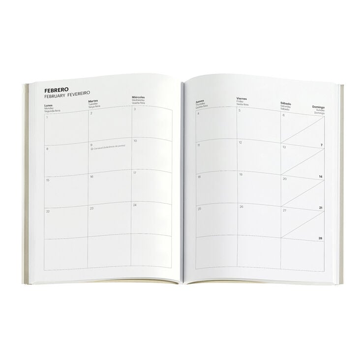 Agenda Miquelrius 145x195 Semana Vista Multiling&uuml;e 2027 Aquarel Flora
