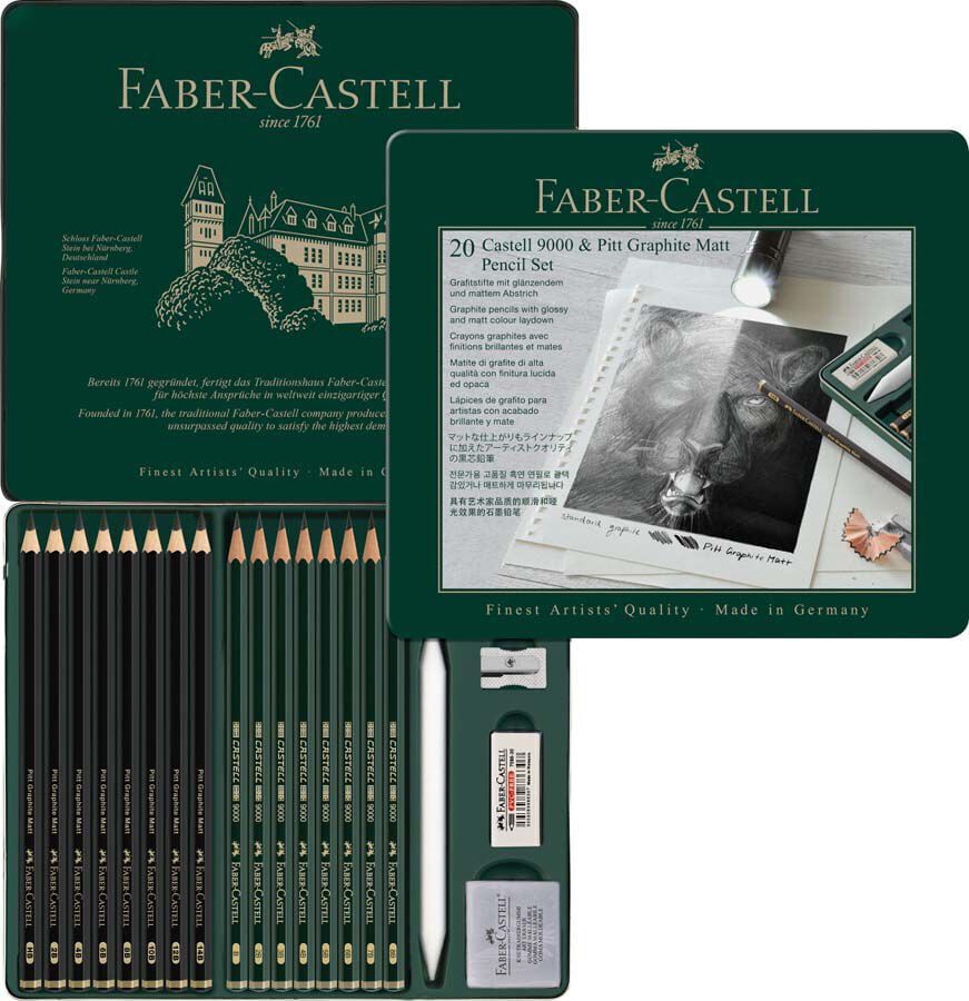 Grafito Faber-Castell Mate&9000 20u