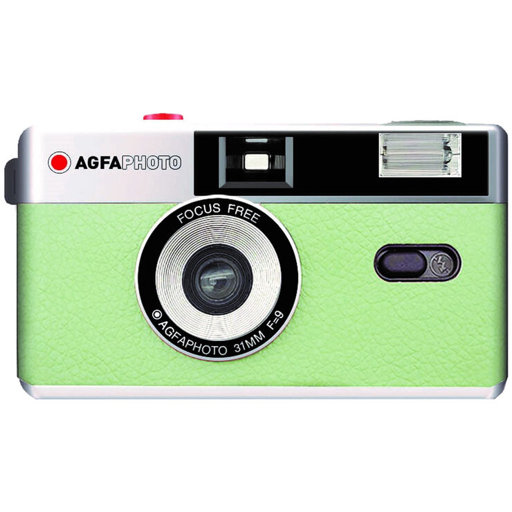 C&aacute;mara anal&oacute;gica Agfa 35 mm verde menta