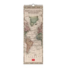 Calendario Pared Legami m/vista 2025 Vintage Maps