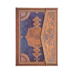 Agenda Paperblanks Safavid Índigo Midi sem/vista castellano 2025