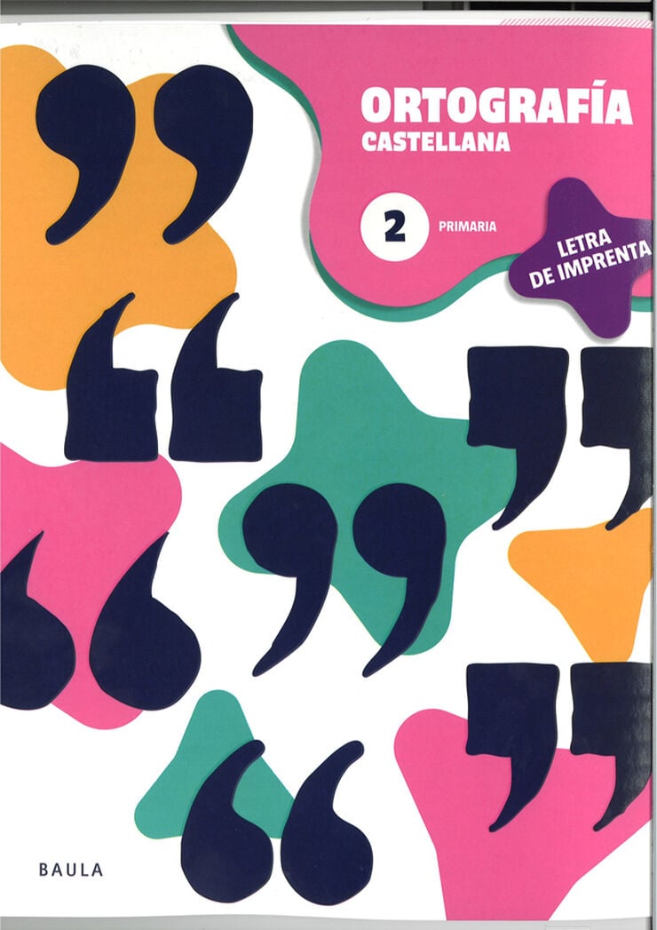 Cuaderno de Ortograf&iacute;a castellana 2 Primaria Letra de imprenta