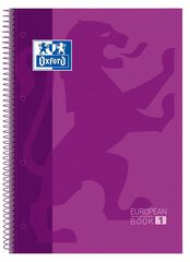 Notebook Oxford EuropeanBook 1 A4 80 fulls 5x5 lila